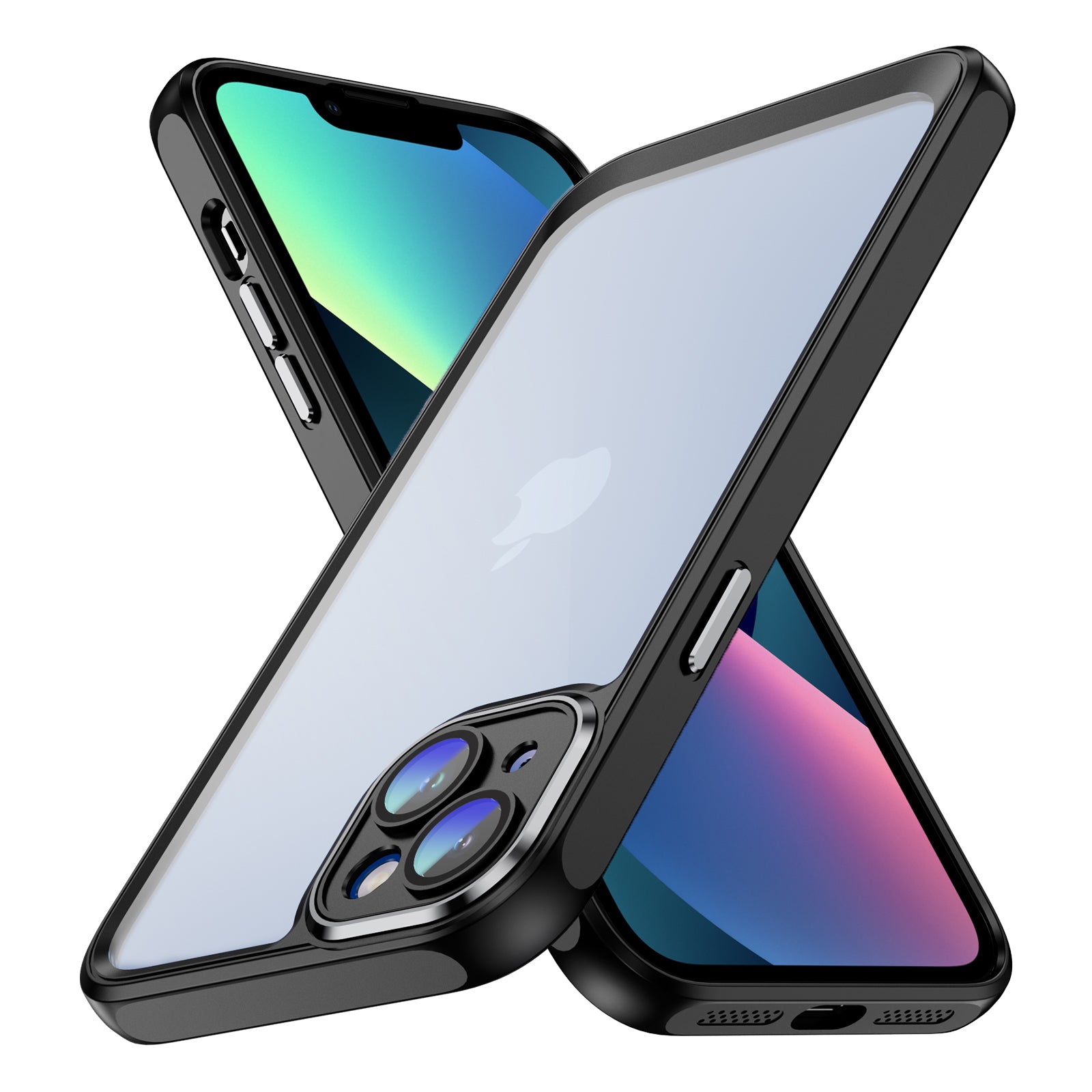 For iPhone 13 Dropproof Phone Case Acrylic+TPU Clear Cover with Camera Lens Protector For iPhone 13 Dropproof Phone Case Acrylic+TPU Clear Cover with Camera Lens Protector